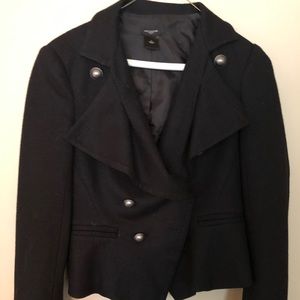 Black jacket w/large blackened-silver buttons